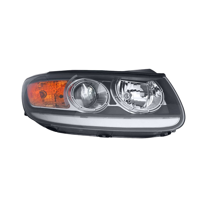 2011-2012 Hyundai Santa Fe Passenger Side Headlight Assembly Halogen Clear Reflector Bezel Composite - HY2503166-Partify-Painted-Replacement-Body-Parts
