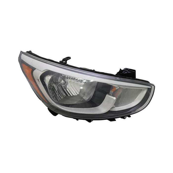 2015-2017 Hyundai Accent Passenger Side Headlight Assembly Composite - HY2503192-Partify-Painted-Replacement-Body-Parts