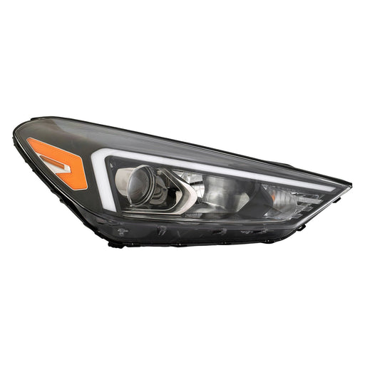 2019-2021 Hyundai Tucson Passenger Side Headlight Assembly Halogen W/O Led Position Lamp Composite - HY2503234-Partify-Painted-Replacement-Body-Parts