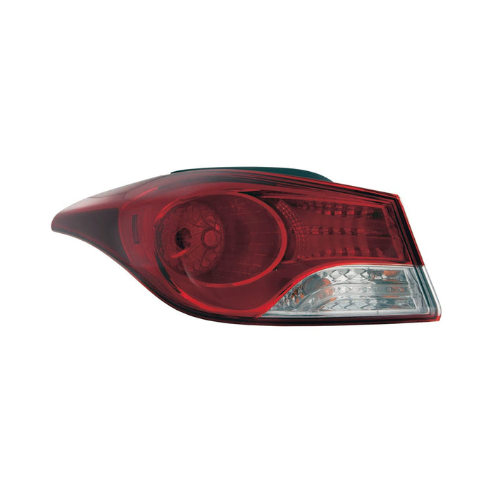 2011-2013 Hyundai Elantra Driver Side Tail Light Assembly Korea Built Outer Sedan - HY2804120-Partify-Painted-Replacement-Body-Parts