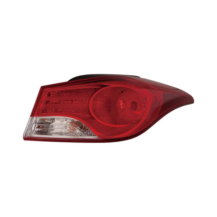 2011-2013 Hyundai Elantra Passenger Side Tail Light Assembly Halogen Usa Built Outer Sedan - HY2805119-Partify-Painted-Replacement-Body-Parts
