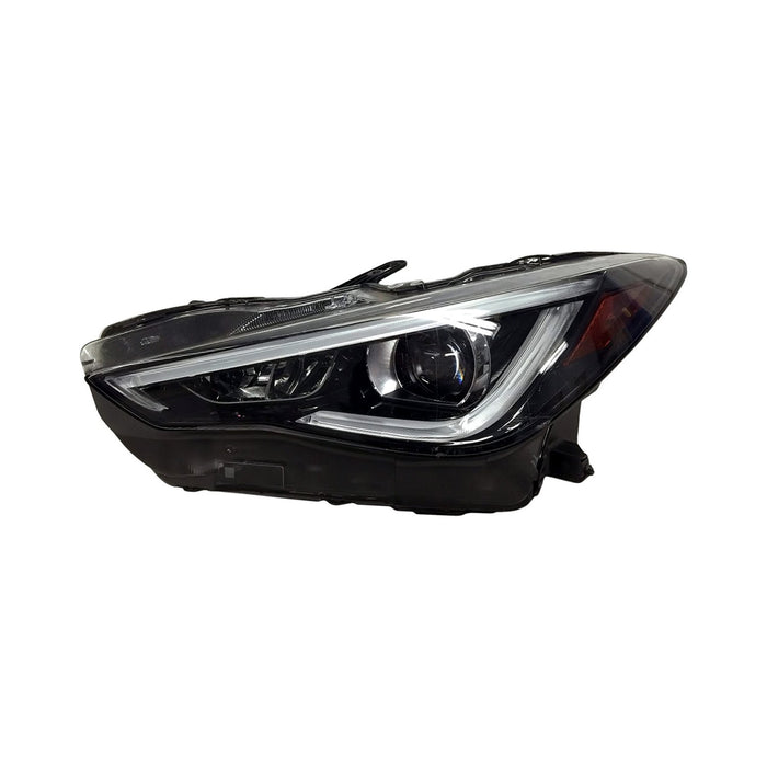 2017-2022 INFINITI Q60 Driver Side Headlight Assembly W/O Adaptive Headlamps Composite - IN2502178-Partify-Painted-Replacement-Body-Parts
