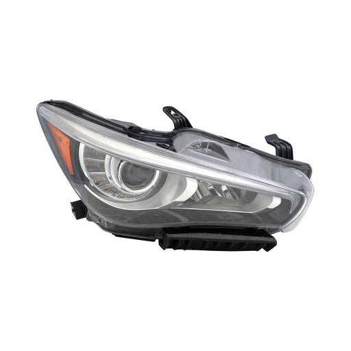 2014-2017 INFINITI Q50 Passenger Side Headlight Assembly W/O Adaptive Headlamps Composite - IN2503157-Partify-Painted-Replacement-Body-Parts