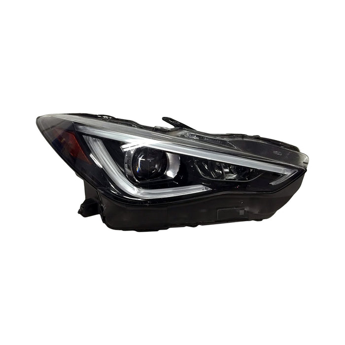 2017-2022 INFINITI Q60 Passenger Side Headlight Assembly W/O Adaptive Headlamps Composite - IN2503178-Partify-Painted-Replacement-Body-Parts