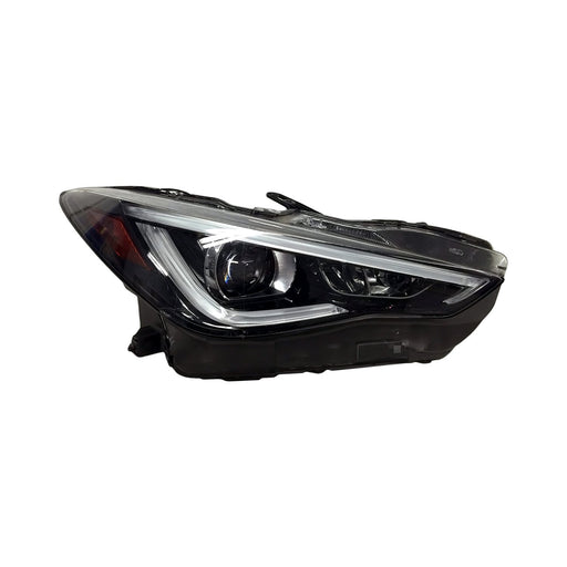 2017-2022 INFINITI Q60 Passenger Side Headlight Assembly W/O Adaptive Headlamps Composite - IN2503178-Partify-Painted-Replacement-Body-Parts