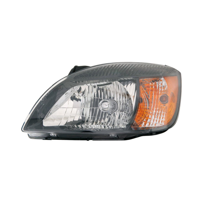 2010-2011 Kia Rio Driver Side Headlight Assembly Type 2 W/Amber Reflector Smote Glass Trim Composite Sedan - KI2502153-Partify-Painted-Replacement-Body-Parts
