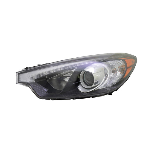 2014-2015 Kia Forte/Forte Koup/Forte5 Driver Side Headlight Assembly Halogen W/Led Position Lamp To 10-17-14 Composite Sedan - KI2502171-Partify-Painted-Replacement-Body-Parts
