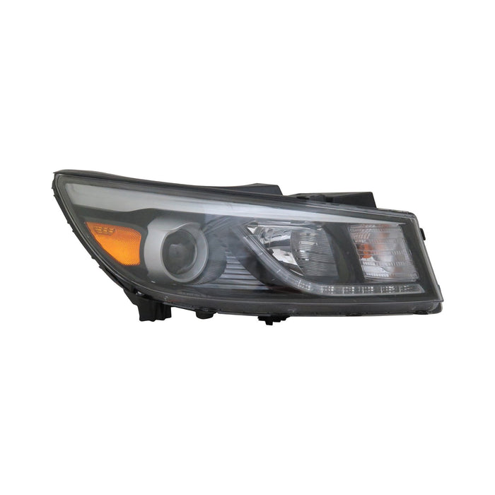 2015-2018 Kia Sedona SX/SX Limited/SXL Passenger Side Headlight Assembly Halogen W/Jeweled Led Driver Running Lamp Composite - KI2503182-Partify-Painted-Replacement-Body-Parts