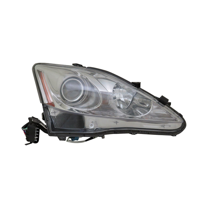 2009-2010 Lexus IS250/IS350 Passenger Side Headlight Lens Housing Halogen - LX2519125-Partify-Painted-Replacement-Body-Parts