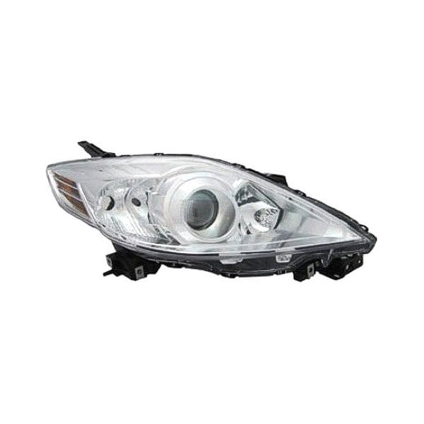 2008-2010 Mazda 5 Passenger Side Headlight Lens Housing Halogen W/Chrome Bezel - MA2519124-Partify-Painted-Replacement-Body-Parts