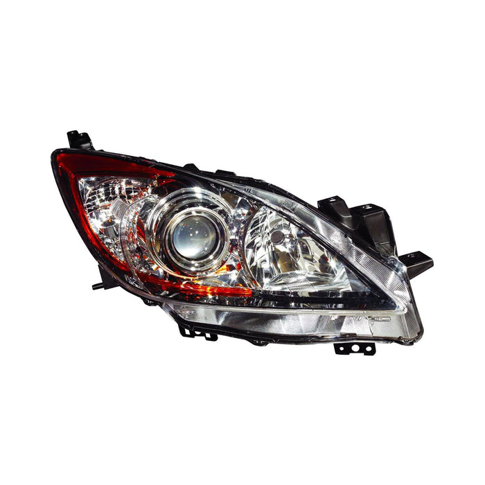 2010-2013 Mazda 3 Passenger Side Headlight Lens Housing Halogen - MA2519130-Partify-Painted-Replacement-Body-Parts