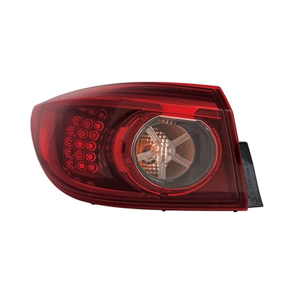 2014-2015 Mazda 3 Driver Side Tail Light Assembly Led Type Smoke Outer Sedan - MA2804114-Partify-Painted-Replacement-Body-Parts