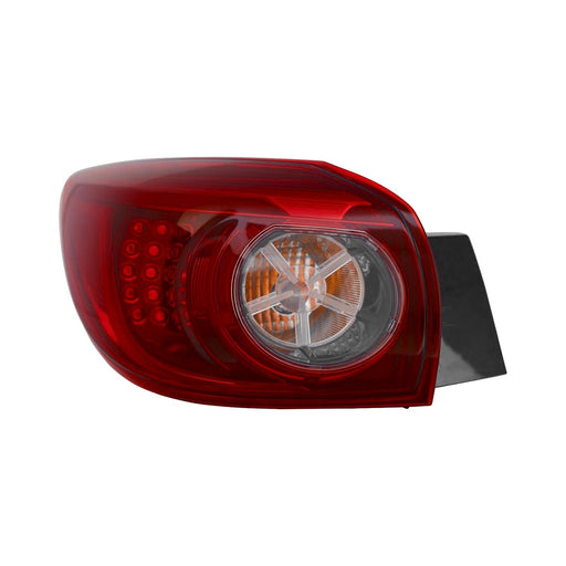 2014-2018 Mazda 3 Driver Side Tail Light Assembly Led Type Smoke Outer Hatchback - MA2804116-Partify-Painted-Replacement-Body-Parts