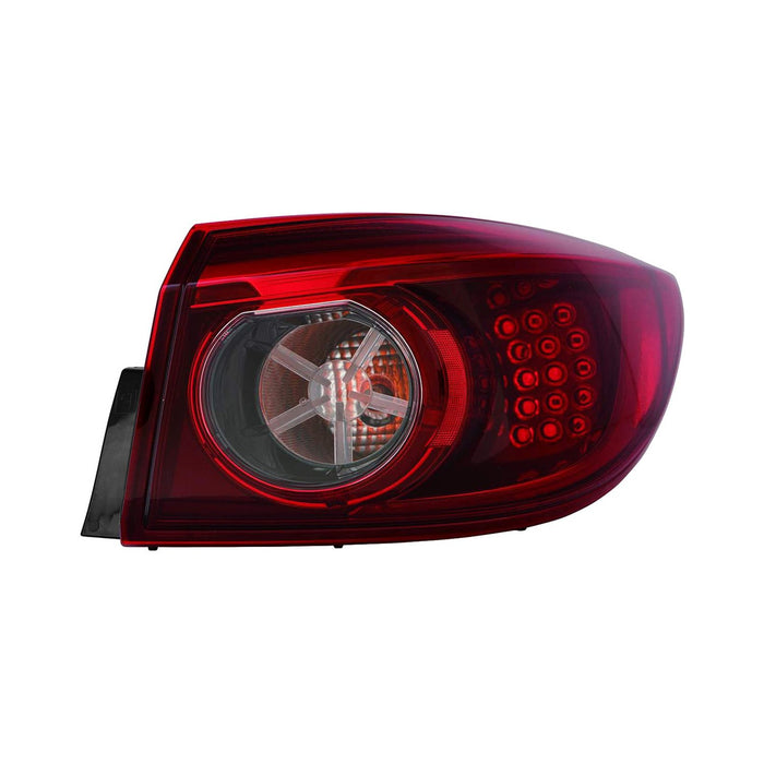 2014-2015 Mazda 3 Passenger Side Tail Light Assembly Led Type Smoke Outer Sedan - MA2805114-Partify-Painted-Replacement-Body-Parts