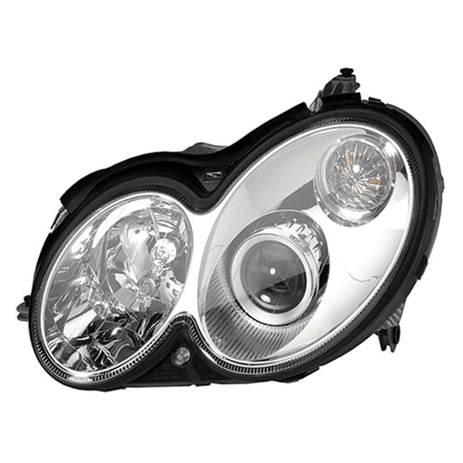 2003-2009 Mercedes-Benz CLK320/CLK350/CLK500/CLK55 AMG/CLK550/CLK63 AMG Driver Side Headlight Assembly Xenon W/O Curve Lighting Composite - MB2502109-Partify-Painted-Replacement-Body-Parts