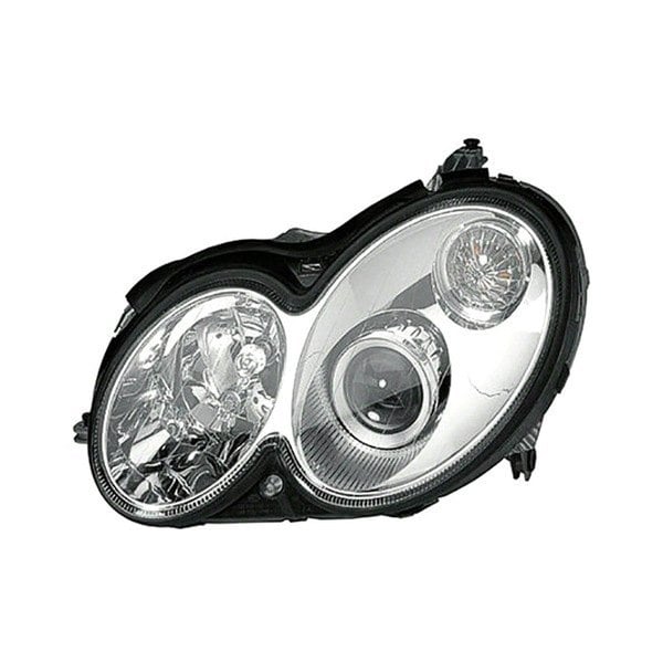 2003-2009 Mercedes-Benz CLK320/CLK350/CLK500/CLK55 AMG/CLK550/CLK63 AMG Driver Side Headlight Assembly Xenon W/Curve Lighting Composite - MB2502164-Partify-Painted-Replacement-Body-Parts