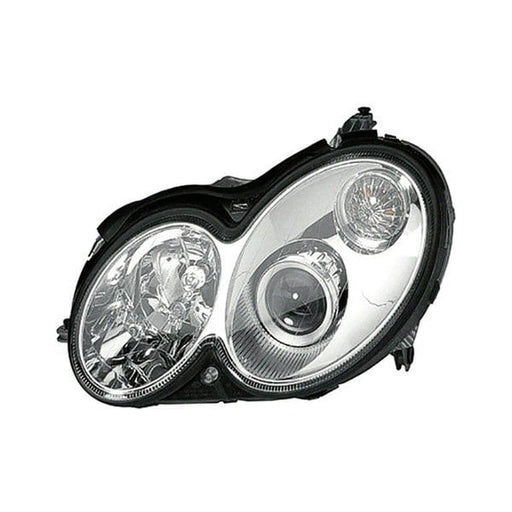 2003-2009 Mercedes-Benz CLK320/CLK350/CLK500/CLK55 AMG/CLK550/CLK63 AMG Driver Side Headlight Assembly Xenon W/Curve Lighting Composite - MB2502164-Partify-Painted-Replacement-Body-Parts