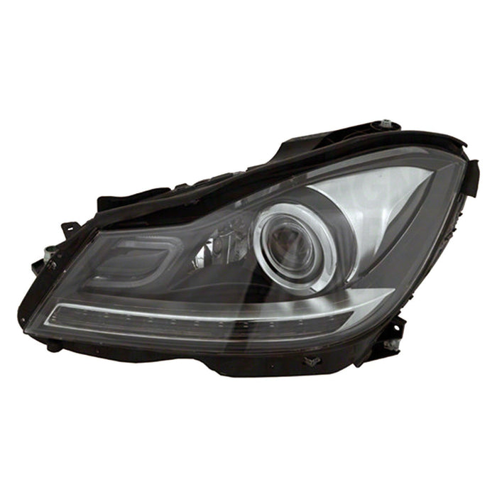 2012-2015 Mercedes-Benz C250/C300/C350/C63 AMG Driver Side Headlight Assembly W204 W/Cornering Lamps Composite Coupe/Sedan - MB2502197-Partify-Painted-Replacement-Body-Parts