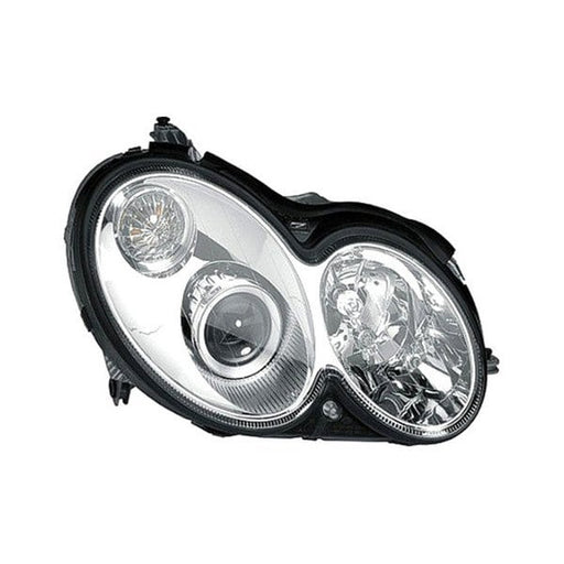 2003-2009 Mercedes-Benz CLK320/CLK350/CLK500/CLK55 AMG/CLK550/CLK63 AMG Passenger Side Headlight Assembly Xenon W/Curve Lighting Composite - MB2503164-Partify-Painted-Replacement-Body-Parts