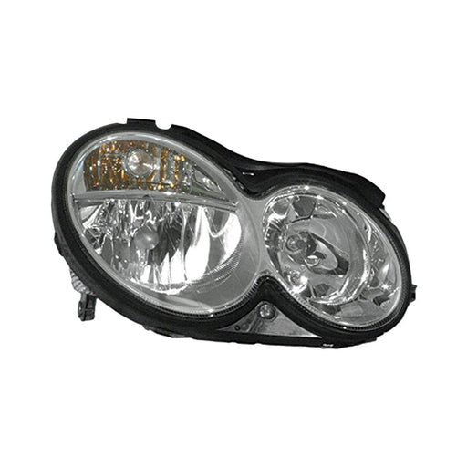2003-2006 Mercedes-Benz C55 AMG/CLK320/CLK350/CLK500/CLK55 AMG Passenger Side Headlight Assembly Halogen To 3-31-06 Composite - MB2503173-Partify-Painted-Replacement-Body-Parts