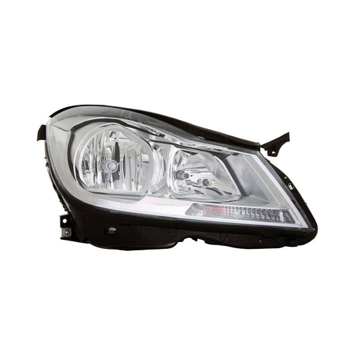 2012-2014 Mercedes-Benz C250/C350/C63 AMG Passenger Side Headlight Assembly W204 W/O Cornering Lamps Chrome Composite Sedan - MB2503187-Partify-Painted-Replacement-Body-Parts