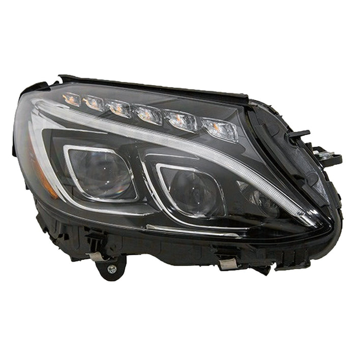 2015-2018 Mercedes-Benz C300/C400/C63 AMG Passenger Side Headlight Assembly W205 Led W/Cornering Lamps Composite Sedan - MB2503226-Partify-Painted-Replacement-Body-Parts