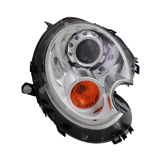 2007-2015 Mini Cooper Clubman/John Cooper Works Clubman/Roadster/S Clubman Passenger Side Headlight Assembly Bi-Xenon W/O Adaptive Headlamps W/Yellow Turn Indicator Composite Coupe - MC2503106-Partify-Painted-Replacement-Body-Parts