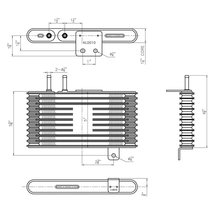 2008-2024 Mitsubishi Lancer/Outlander Sport/RVR ES Sportback/GT Sportback/GTS Sportback/Ralliart Sportback/SE Limited Edition Sportback/SE Sportback Automatic Transmission Oil Cooler Assembly - MI4050105-Partify-Painted-Replacement-Body-Parts