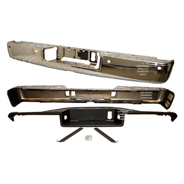 2017-2019 Nissan TITAN Rear Bumper Assembly W/Tow Hitch W/O Bsd Face Bar/Pad/Brace Assy Chrome - NI1103144-Partify-Painted-Replacement-Body-Parts