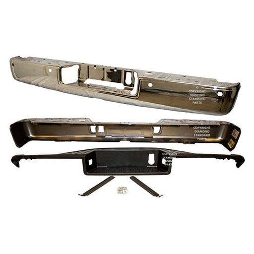 2017-2019 Nissan TITAN Rear Bumper Assembly W/Tow Hitch W/O Bsd Face Bar/Pad/Brace Assy Chrome - NI1103144-Partify-Painted-Replacement-Body-Parts