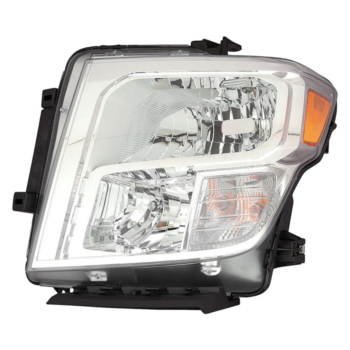 2016-2019 Nissan TITAN XD Driver Side Headlight Assembly Halogen Composite - NI2502250-Partify-Painted-Replacement-Body-Parts