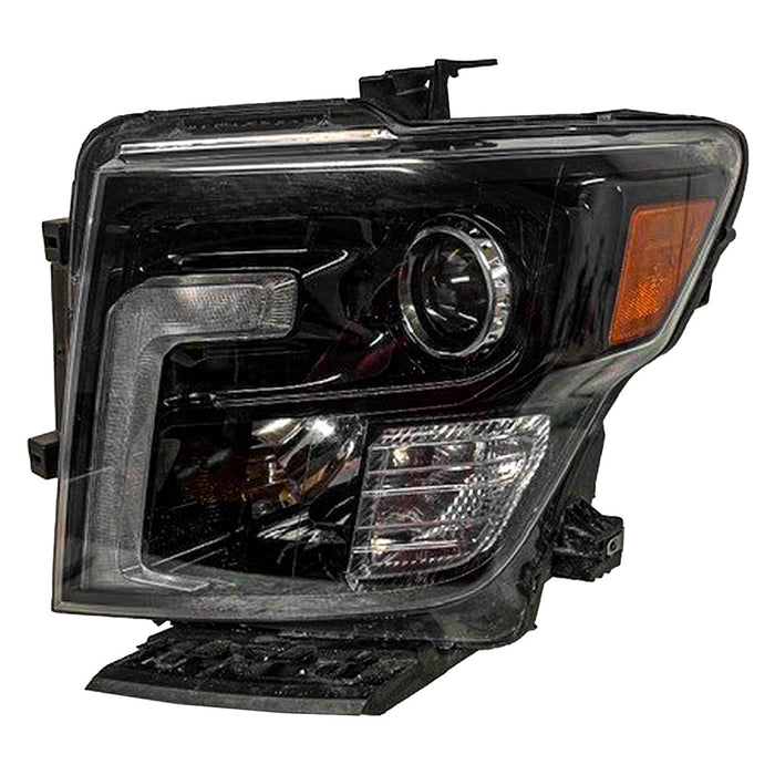 2018-2019 Nissan TITAN/TITAN XD Driver Side Headlight Assembly Led W/Midnight Special Edition Pkg Composite Crew Cab Pickup - NI2502282-Partify-Painted-Replacement-Body-Parts