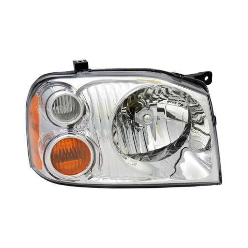 2001-2004 Nissan Frontier XE Passenger Side Headlight Assembly W/Aluminized Bezel Composite - NI2503130-Partify-Painted-Replacement-Body-Parts