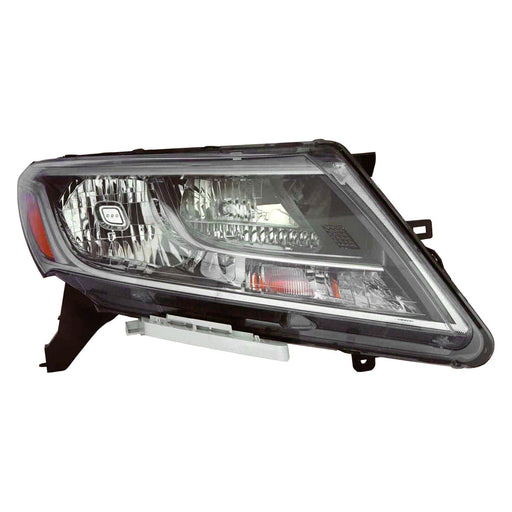 2013-2016 Nissan Pathfinder Passenger Side Headlight Assembly Halogen Bezel Chrome Trim Composite - NI2503221-Partify-Painted-Replacement-Body-Parts