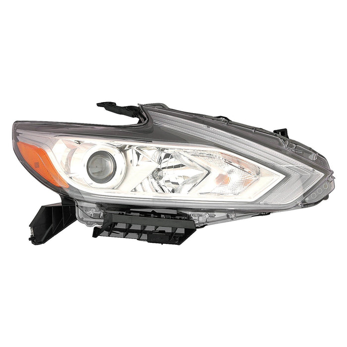 2016-2018 Nissan Altima Passenger Side Headlight Assembly Halogen W/O Led Drl Chrome Bezel Composite Sedan - NI2503247-Partify-Painted-Replacement-Body-Parts