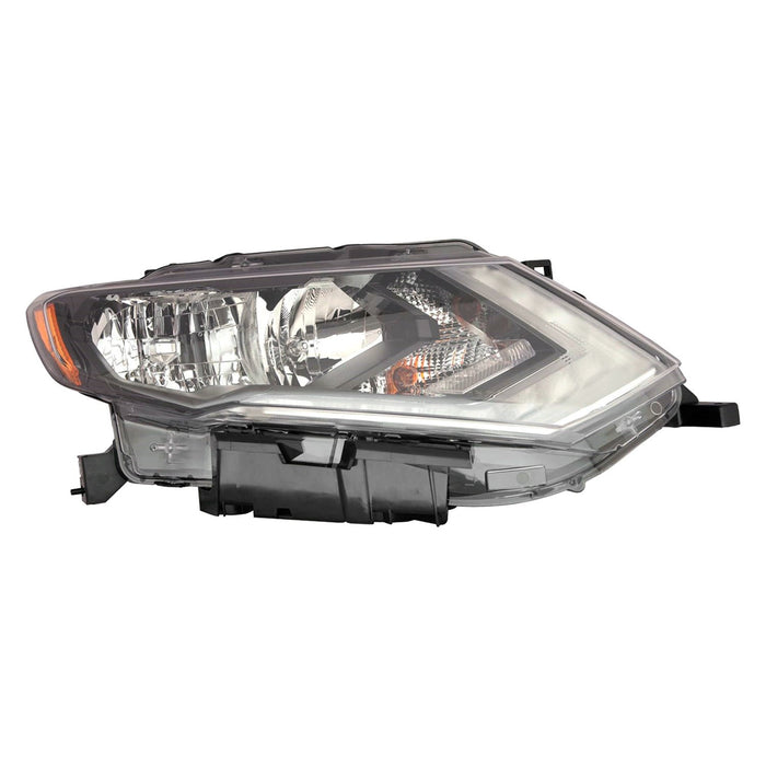 2017-2020 Nissan Rogue Passenger Side Headlight Assembly Halogen Composite - NI2503254-Partify-Painted-Replacement-Body-Parts