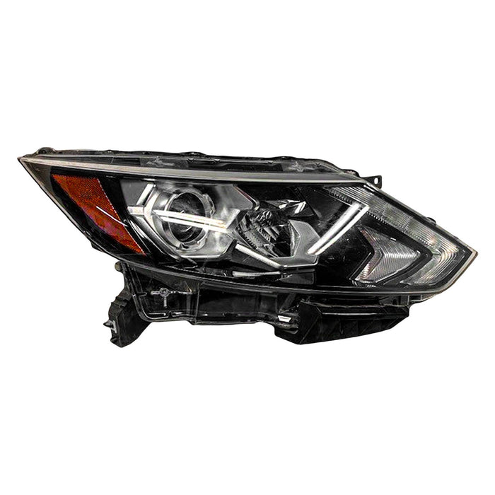 2018-2019 Nissan Rogue Passenger Side Headlight Assembly Led Japan Built Composite - NI2503268-Partify-Painted-Replacement-Body-Parts