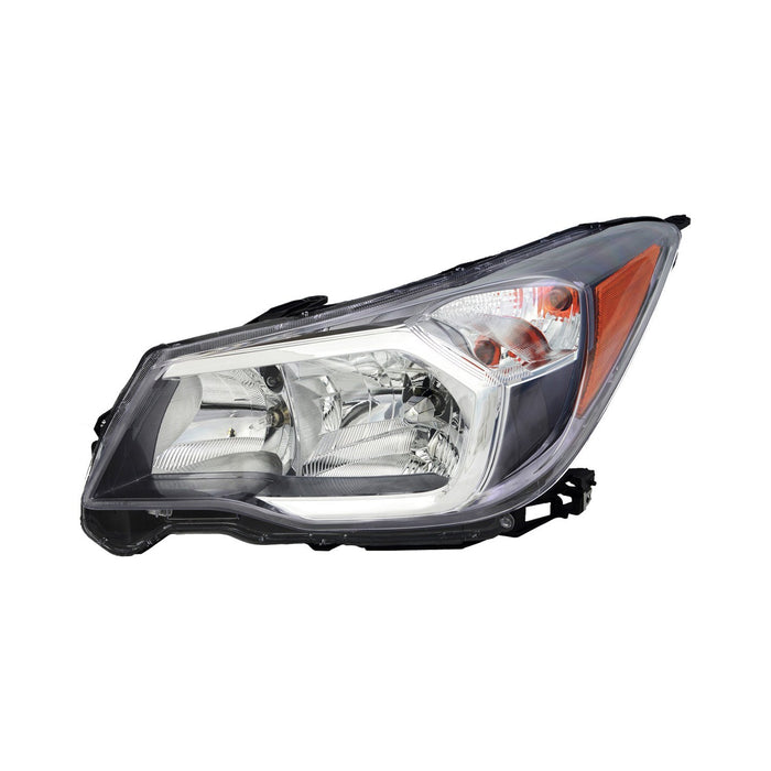 2014-2016 Subaru Forester Driver Side Headlight Assembly Halogen Gray Bezel Composite 2L H4 - SU2502146-Partify-Painted-Replacement-Body-Parts