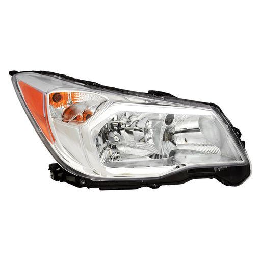2014-2016 Subaru Forester Passenger Side Headlight Assembly Halogen Chrome Bezel Composite 2.5L H4 - SU2503145-Partify-Painted-Replacement-Body-Parts