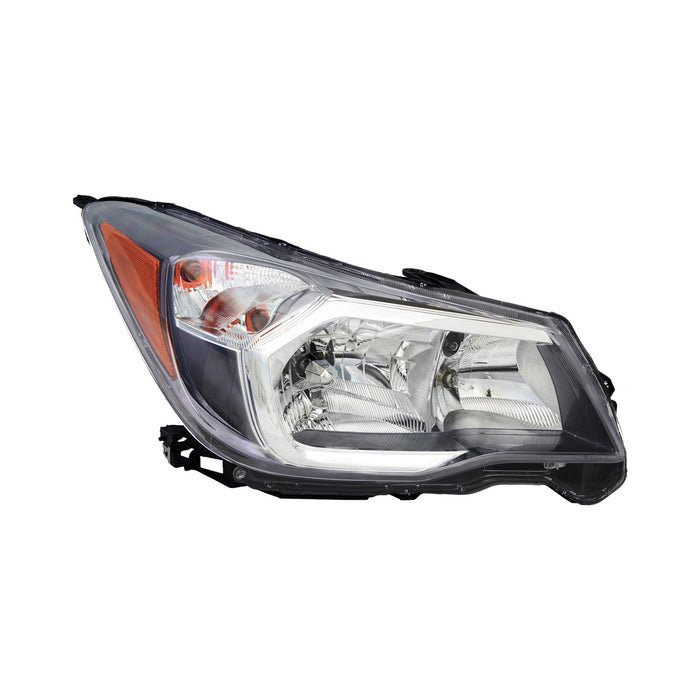 2014-2016 Subaru Forester Passenger Side Headlight Assembly Halogen Gray Bezel Composite 2L H4 - SU2503146-Partify-Painted-Replacement-Body-Parts