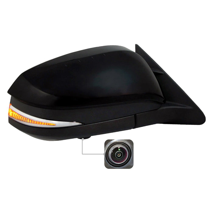 2017-2019 Toyota Highlander Passenger Side Door Mirror W/Around View Monitor W/Cover Assembly - TO1321379-Partify-Painted-Replacement-Body-Parts