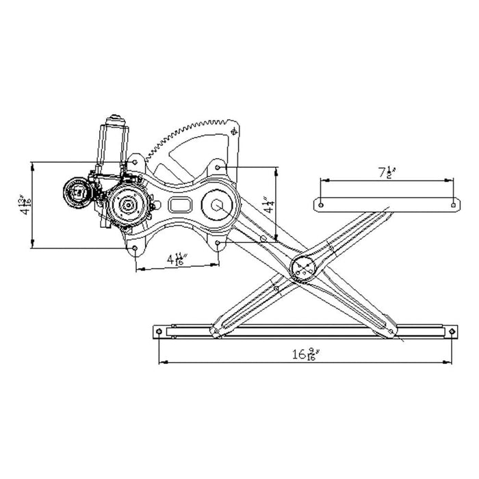 2003-2008 Toyota Corolla Front Passenger Side Window Regulator W/Power - TO1351139-Partify-Painted-Replacement-Body-Parts