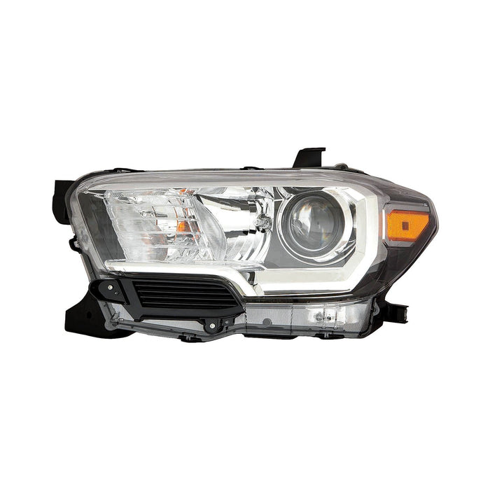 2016-2017 Toyota Tacoma Driver Side Headlight Assembly Halogen W/O Led Drl W/O Fog Lamps Bezel Composite - TO2502243-Partify-Painted-Replacement-Body-Parts