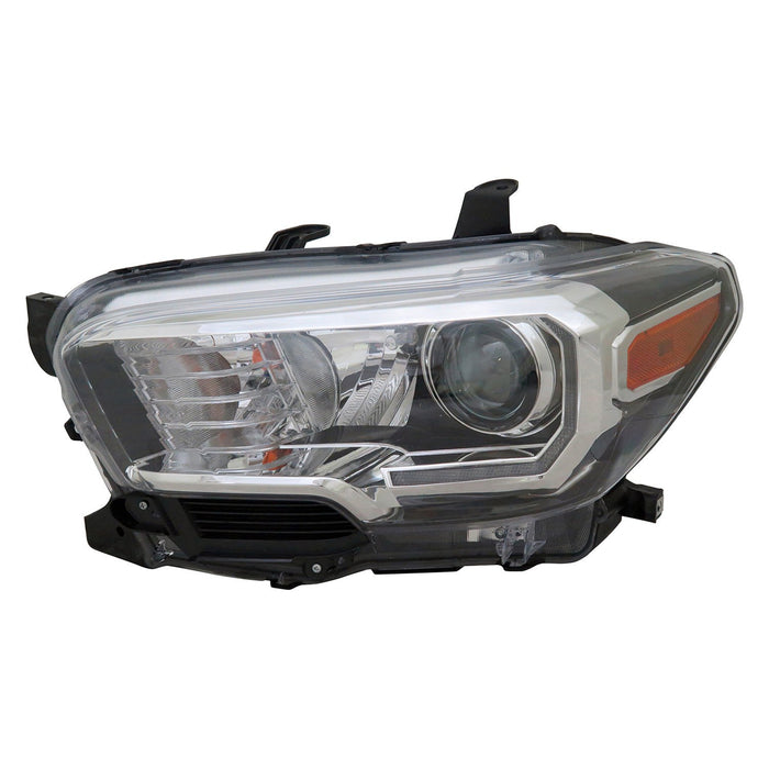 2016-2023 Toyota Tacoma Driver Side Headlight Assembly Halogen W/Led Drl W/Fog Lamps Bezel Composite - TO2502244-Partify-Painted-Replacement-Body-Parts