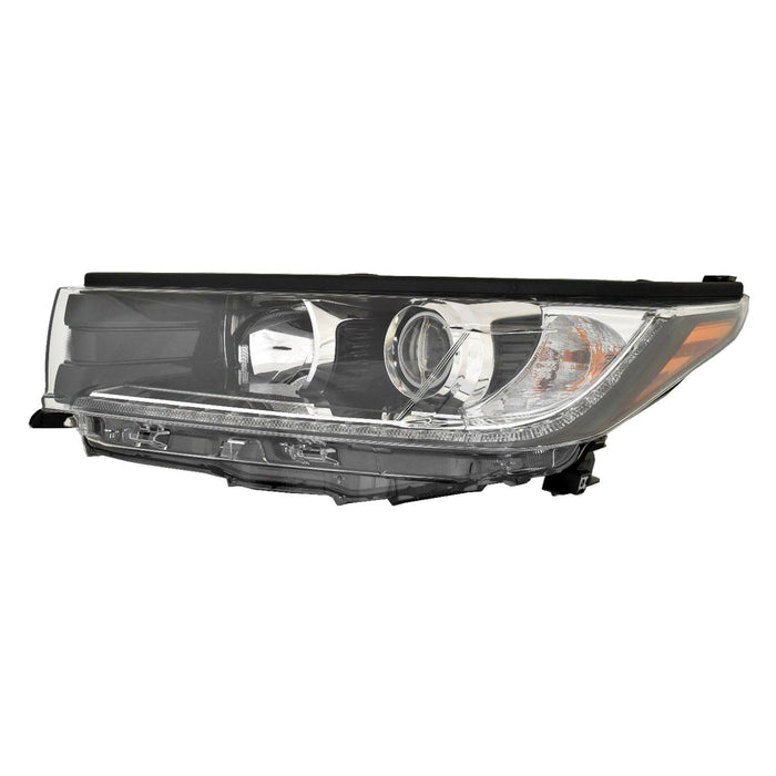 2017-2018 Toyota Highlander SE Driver Side Headlight Assembly W/ Accent W/Led Drl Composite - TO2502253-Partify-Painted-Replacement-Body-Parts