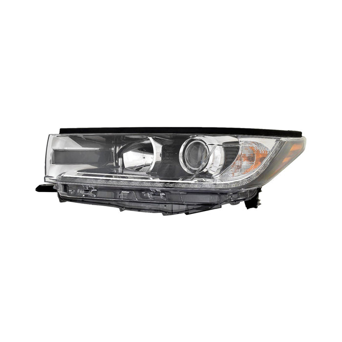 2017-2018 Toyota Highlander Hybrid LE/Hybrid Limited/Hybrid XLE/Limited Driver Side Headlight Assembly W/Smoked Chrome Accent W/Led Drl Composite - TO2502258-Partify-Painted-Replacement-Body-Parts