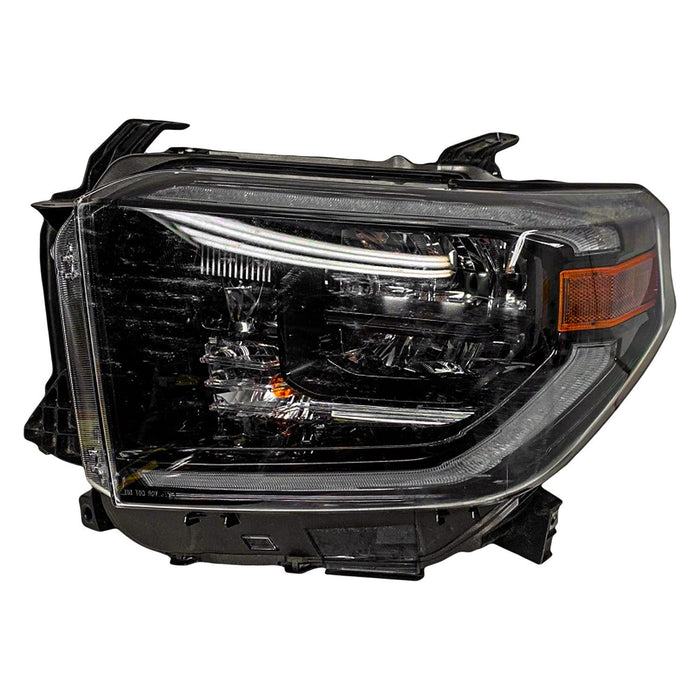 2019-2021 Toyota Tundra Driver Side Headlight Assembly W/Led Drl W/Smoked Chrome Accent Composite - TO2502281-Partify-Painted-Replacement-Body-Parts