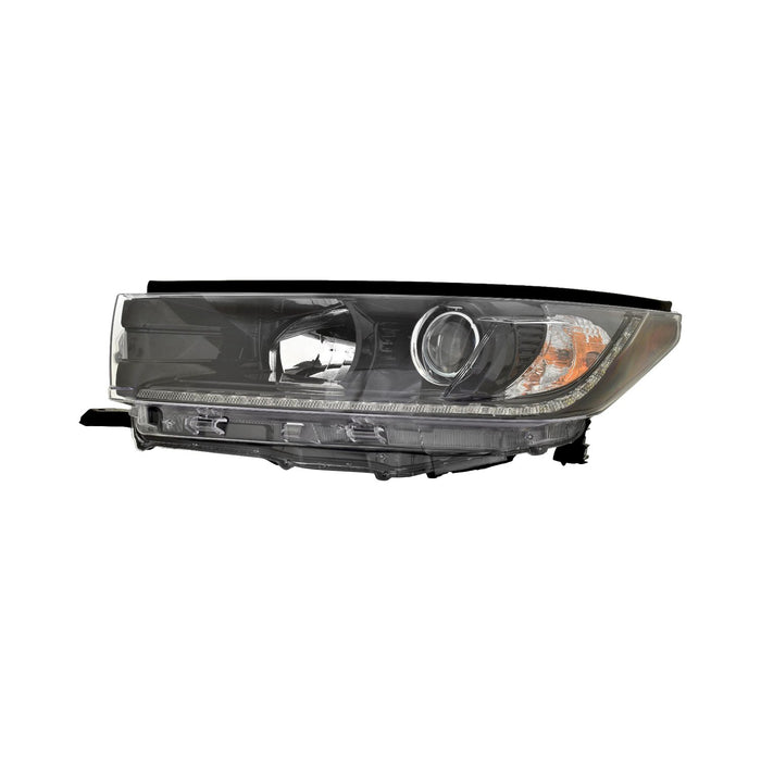 2019 Toyota Highlander Driver Side Headlight Assembly W/O Smoked Chrome Accent Composite - TO2502285-Partify-Painted-Replacement-Body-Parts