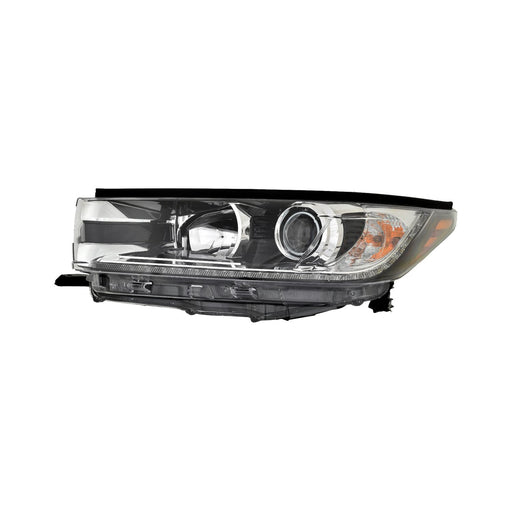 2019 Toyota Highlander Driver Side Headlight Assembly W/Smoked Chrome Accent W/Led Daytime Running Lamps Composite - TO2502290-Partify-Painted-Replacement-Body-Parts