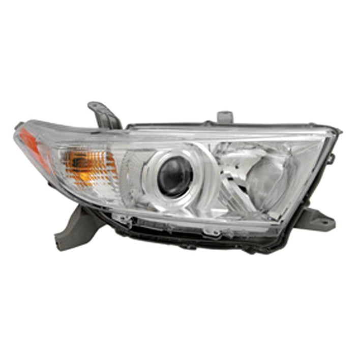 2011-2013 Toyota Highlander Passenger Side Headlight Assembly Usa Built Composite - TO2503208-Partify-Painted-Replacement-Body-Parts